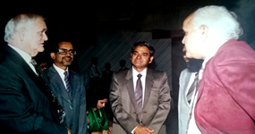 Billy Mannings, R.V. Simha and Dr. Prem Jain